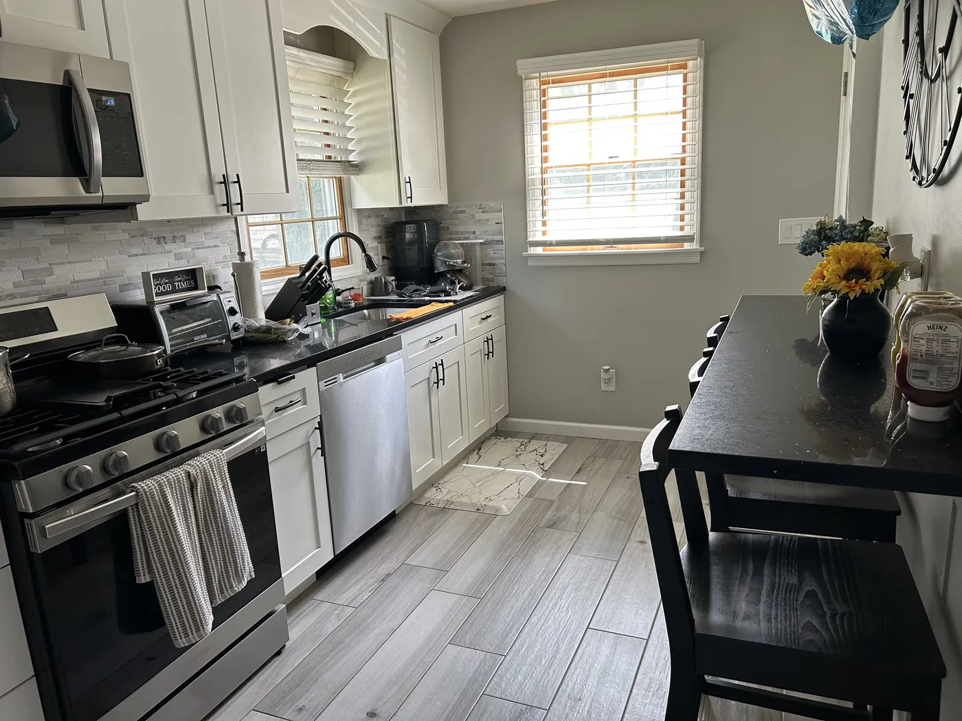 A bright, consistently maintained kitchen