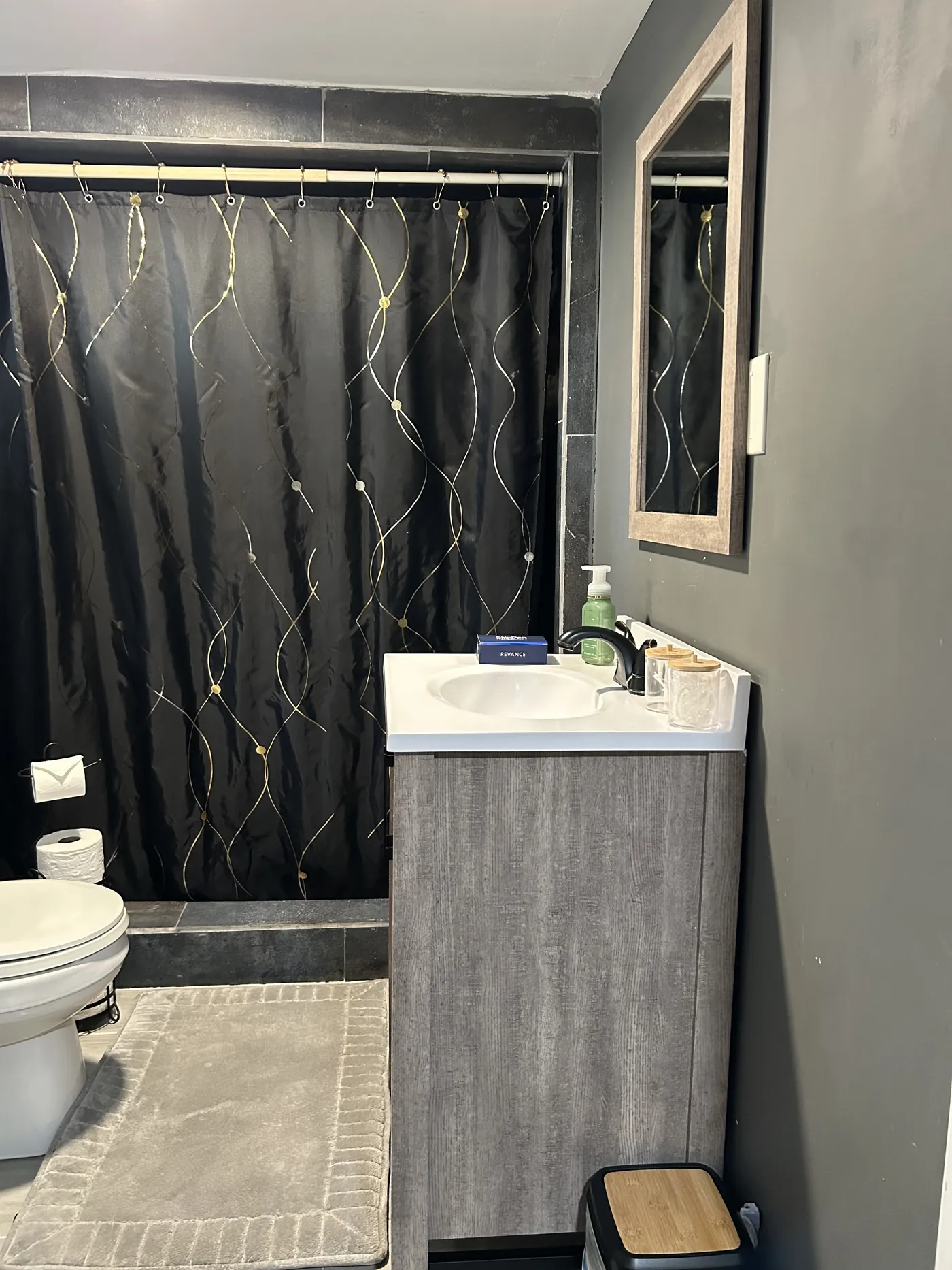 A clean, tidy bathroom after a standard cleaning